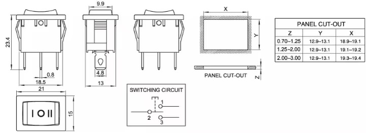 3 way rocker switch diagram